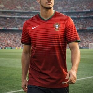 Nike Portugal 2014 Soccer Jersey XL Dri Fit Red Ronaldo Era